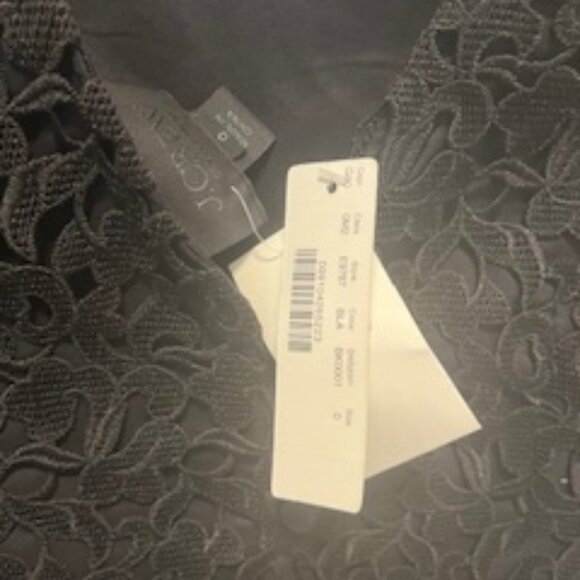 J.CREW COLLECTION Size 0 Guipure floral lace top BLACK E9787 NWT - Picture 2 of 5